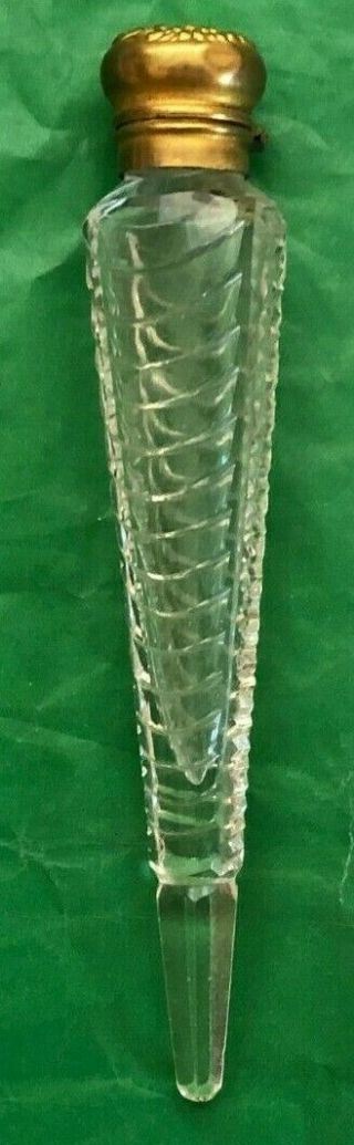 Small Vintage Cut Crystal Perfume Bottle