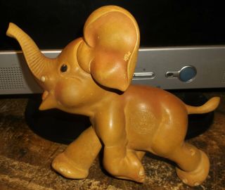 Vintage 1949 Rempel Rubber Tusky The Elephant Squeak Toy Cute