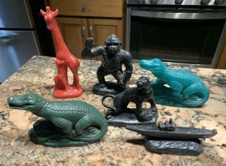 6 Vintage Mold - A - Rama Animals - Brookfield Zoo - Gatorland - Museum Science Industry