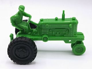 Vintage Louis Marx Tractor Happi Time Play Set Playset Green Plastic Farming Toy