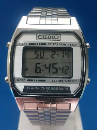 Mens Vintage Seiko Digital Chronograph Watch.  3 Day Priority.