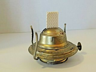 Antique Vintage Brass Eagle Kerosene Oil Lamp Burner 3 " In Diameter,  Wick