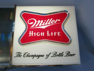 Vintage Miller High Life Beer disco lighted clock tavern sign 2