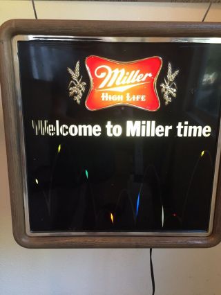 Vintage Lighted Motion Miller High Life Beer Advertising Sign “bouncing Balls”