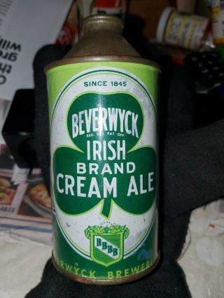 Beverwyck Irish Brand Cream Ale,  Cone Top Beer Can