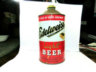 Beauteautiful Edelweiss Light Beer Cone Top 32oz - Edelweiss Co.  Chicago Ill.