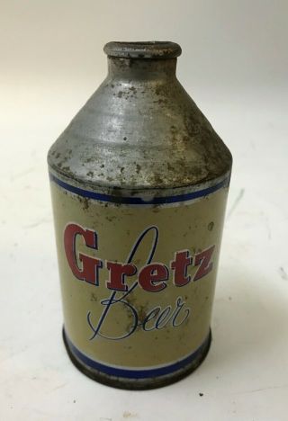 Gretz Beer William Brewing Company Philadelphia Pa Vintage Cone Top Can 12 Oz