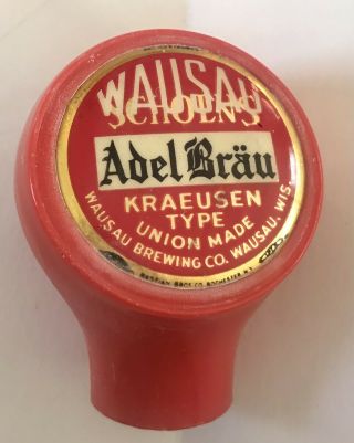 Schoen’s Adel Brau Beer Tap Ball Knob Handle - Wausau Wi - Ball Sunday 4