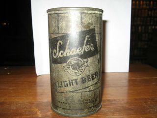 Schaefer Light Beer " Olive Drab " Wood Grain Flat Top Few Chances On These