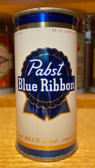 Pabst Blue Ribbon Flat Top Beer Can (10 Oz Blue/gold) - Usbc 111 - 37 - Rare /