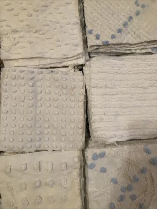 350,  Squares 8” Vintage Chenille Bedspread REMAKE INTO quilts for $1200 income 3