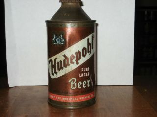 Hudepohl Pure Lager Beer Cone Top Beer Can Cincinnati Ohio Irtp Scarce Can