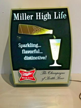 Miller High Life Beer Motion Lighted Sign,  Great