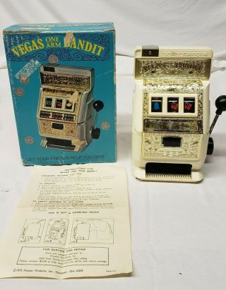 1972 Vegas One Arm Bandit Slot Machine 10 Cents Ten Cents Dime Poynter