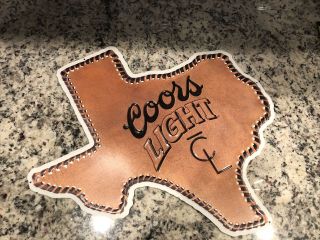 Coors Light Beer Sign Texas Shape Brand Western Bar Mancave
