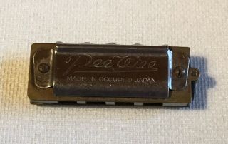Vintage Pee Wee Mini Harmonica Made In Occupied Japan