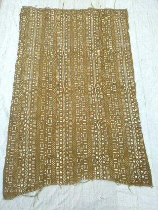 African Bogolan yellow & White Mud Cloth Textile 64 