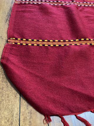 VINTAGE - Native Southwest Woven Wool Blanket - Red 60 