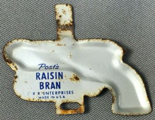 c.  1953 ROY ROGERS ' GUи Post ' s Raisin Bran Tab Badge Tin Litho xrr9 rogers 2