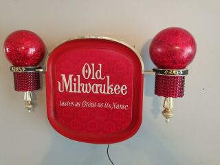 (VTG) 1960s Old Milwaukee Beer light up back bar sign schlitz brew rare 6