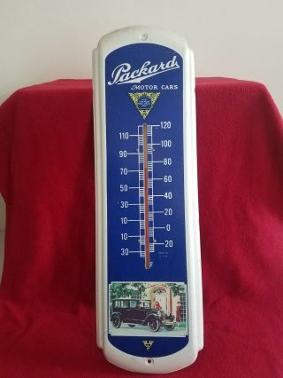 Vintage Packard Motor Cars Thermometer 27 " Tall