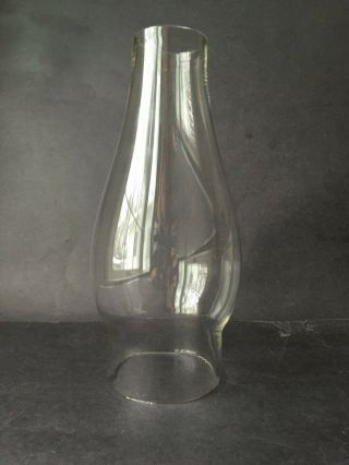 Vintage 8.  5 " Clear Glass Oil Lamp Chimney Shade Dickens Brand