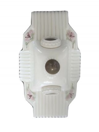 Porcelain Porcelier Deco Ceiling Light Fixture Flush Mount 2 Light Vintage