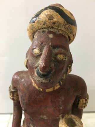 Pre - columbian Mayan Red Clay Terra Cotta Fogurines 2