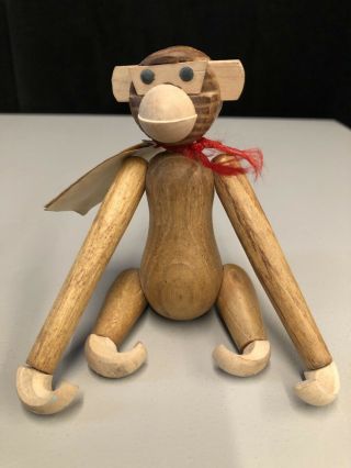 Vintage Japanese Kay Bojesen Style Jointed Monkey With Tail