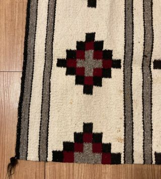 Vintage Navajo Style Rug Weaving Quilt Squares Motif Mexican Origin Likely 2