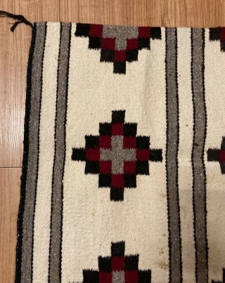 Vintage Navajo Style Rug Weaving Quilt Squares Motif Mexican Origin Likely 3