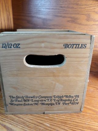 STROH ' S SIGNATURE BEER VINTAGE 80 ' S WOODEN CRATE DISPLAY BOX W/SIGNATURE SH 2