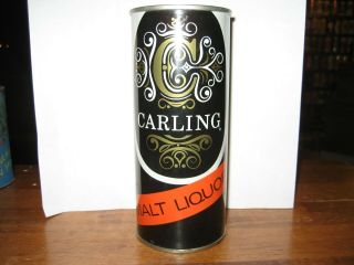 16 Oz Carling Malt Liquor Zip Top Old Beer Can Half Quart Orange Stripe