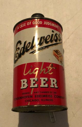 Edelweiss Beer Quart Cone Top Beer Can - Schoenhofen Edelweiss Co.  Chicago,  Ill.