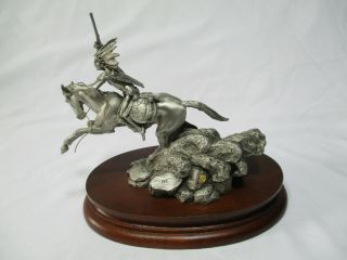 Chilmark Pewter " Crazy Horse " Statue Registered Edition Don Polland Signed
