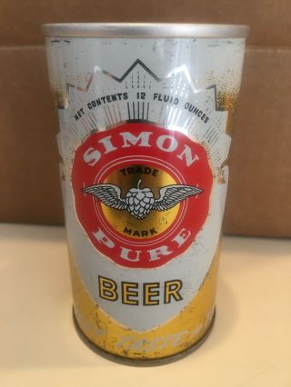 Simon Pure Pull Tab Bo,  Beer Can,  William Simon Brewery,  Buffalo,  Ny