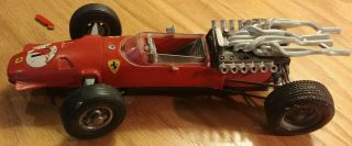 1968 Schuco Ferrari Formel 2 Model 1073 Wind Up Race Car Toy -
