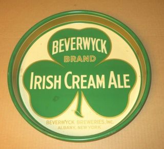 Vintage Beverwyck Irish Cream Ale 1939 Beer Tray Metal Albany York