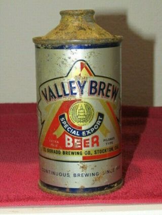 Valley Brew Special Export Beer Cone Top Beer Can El Dorado Brewing Stockton Ca
