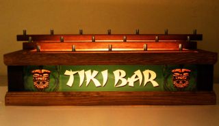 Tiki Bar Beer Tap Handle Display Holds 18 Taps On 3 Levels Bright Led Bar Sign