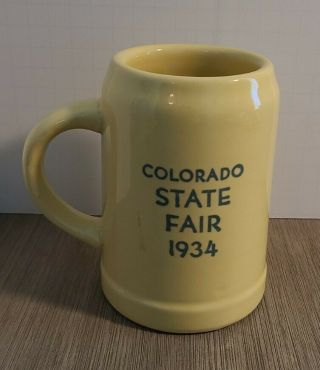 1934 Coors Colorado State Fair Mug Golden Beer