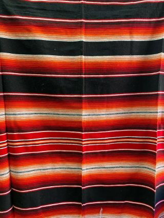 TWO PIECE SARAPE SET,  5 ' X 7 ',  Mexican Blanket,  HOT ROD,  Covers,  XXL,  BLACK - ORANGE 2