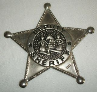 Vintage Tin Toy Deputy Sheriff Star Badge Japan