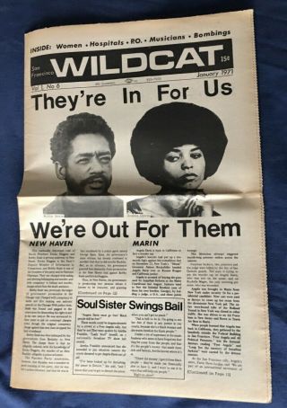 San Francisco Wildcat Newspaper Angela Davis Bobby Seale Black Panther Party