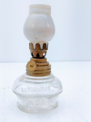 Vapo Cresoline Miniature Oil Lamp With Shade Victorian Medical Device