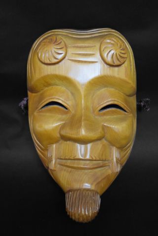 Japanese Okina Noh Omen Mask (b103)