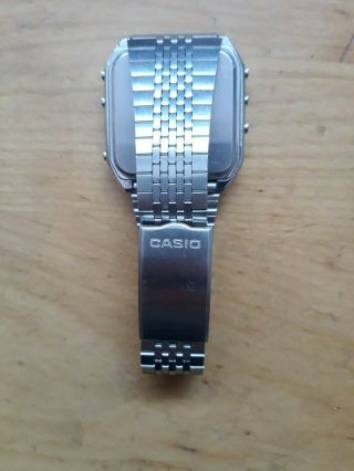 vintage casio c - 801 calculator lcd watch black dial parts repair 2