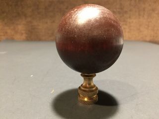 Mahogany Finished Wood Lamp Finial 2 - 3/4” Tall & 1 - 3/4” Wide 495