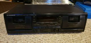 Vintage Pioneer CT - W404R Stereo Double Cassette Player/Recorder Tested/Works 2