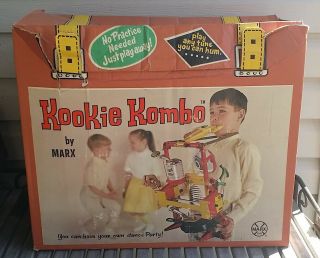 Vtg 1960 Marx Box Only - Kookie Kombo One Man Band Washboard Kazoo Drums